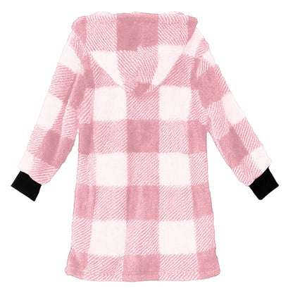 Plaid Flannel Jacket Women Casual Sherpa Lined Zip up Hooded Cardigan Sweaters plus Size Plaid Shacket Fall Winter Teddy Coat